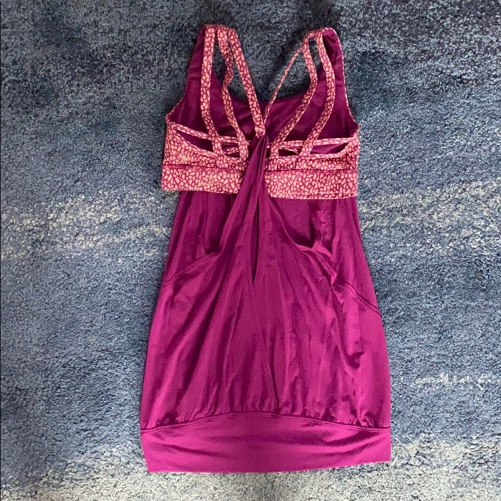 Lululemon shirt with built-in strappy bra